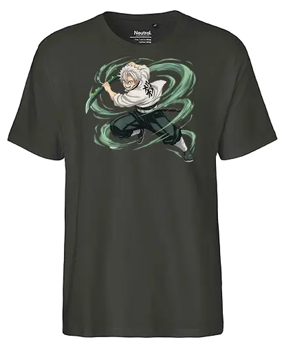 Slayer Sanemi Shinazugawa Wind Hashira Anime Design - Slayer, Sanemi, Sanemi Shinazugawa, Wind Hashira, Hashira, Anime, Manga, Kimetsu no Yaiba, Otaku, Japan Anime, Anime Fan, Schwertkämpfer, Geschenk Anime, Geek - Fairtrade T-Shirt