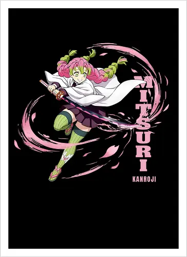 Slayer Mitsuri Kanroji Love Hashira Anime Design - Slayer, Mitsuri, Mitsuri Kanroji, Love Hashira, Hashira, Anime, Manga, Kimetsu no Yaiba, Otaku, Japan Anime, Anime Girl, Kawaii, Geschenk Anime, Geek - Kunstdruck