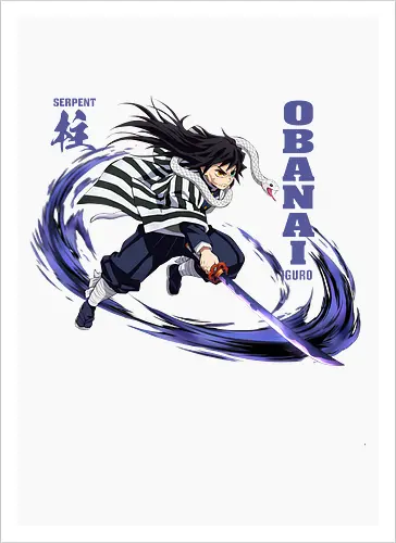 Slayer Obanai Iguro Serpent Hashira Anime Design - Slayer, Obanai, Obanai Iguro, Serpent Hashira, Hashira, Anime, Manga, Kimetsu no Yaiba, Otaku, Japan Anime, Anime Fan, Schlange, Geschenk Anime, Geek - Kunstdruck