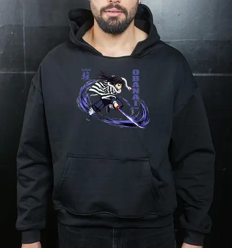 Slayer Obanai Iguro Serpent Hashira Anime Design - Slayer, Obanai, Obanai Iguro, Serpent Hashira, Hashira, Anime, Manga, Kimetsu no Yaiba, Otaku, Japan Anime, Anime Fan, Schlange, Geschenk Anime, Geek - Cropped Hoodie