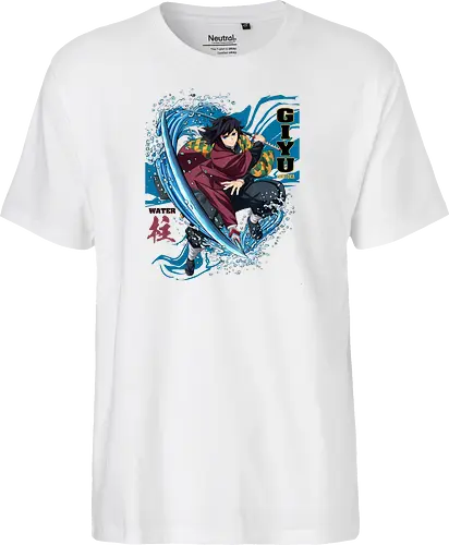Slayer Giyu Tomioka Water Hashira Anime Design - Slayer, Giyu, Giyu Tomioka, Water Hashira, Hashira, Anime, Manga, Kimetsu no Yaiba, Otaku, Japan Anime, Anime Fan, Wasser, Geschenk Anime, Geek - Fairtrade T-Shirt