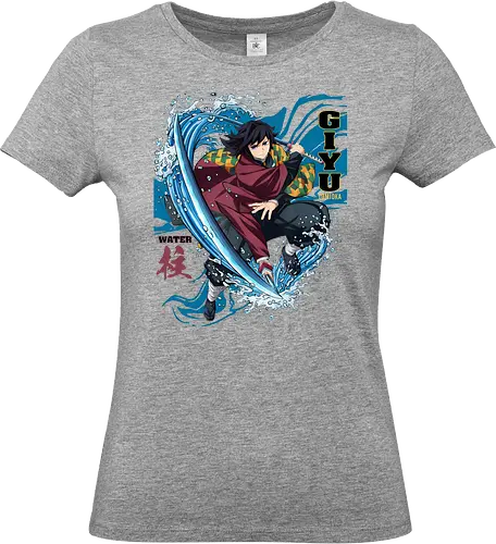 Slayer Giyu Tomioka Water Hashira Anime Design - Slayer, Giyu, Giyu Tomioka, Water Hashira, Hashira, Anime, Manga, Kimetsu no Yaiba, Otaku, Japan Anime, Anime Fan, Wasser, Geschenk Anime, Geek - Standard T-Shirt (Frauen)