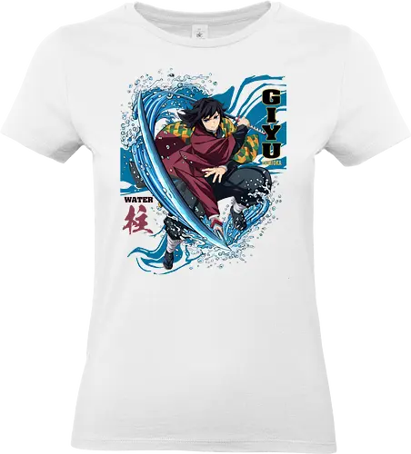 Slayer Giyu Tomioka Water Hashira Anime Design - Slayer, Giyu, Giyu Tomioka, Water Hashira, Hashira, Anime, Manga, Kimetsu no Yaiba, Otaku, Japan Anime, Anime Fan, Wasser, Geschenk Anime, Geek - Standard T-Shirt (Frauen)