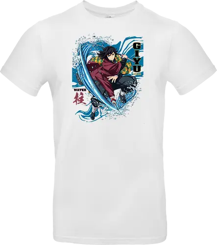 Slayer Giyu Tomioka Water Hashira Anime Design - Slayer, Giyu, Giyu Tomioka, Water Hashira, Hashira, Anime, Manga, Kimetsu no Yaiba, Otaku, Japan Anime, Anime Fan, Wasser, Geschenk Anime, Geek - Standard T-Shirt