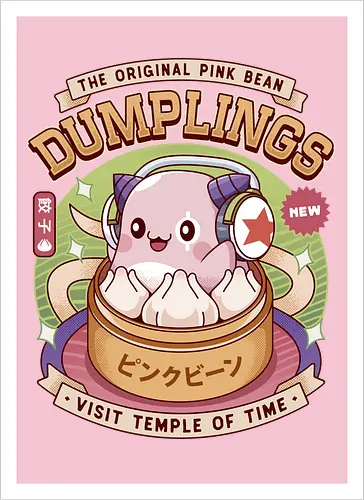 Pink Bean Dumplings Vintage
