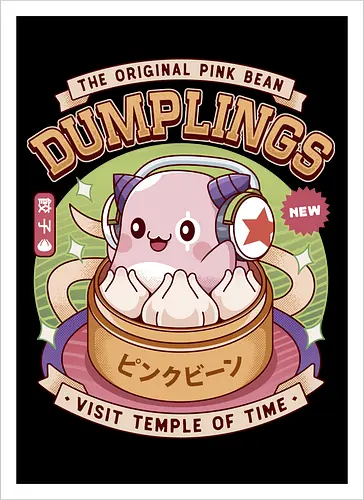 Pink Bean Dumplings Vintage
