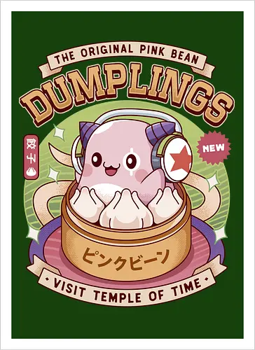 Pink Bean Dumplings Vintage