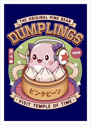 Pink Bean Dumplings Vintage