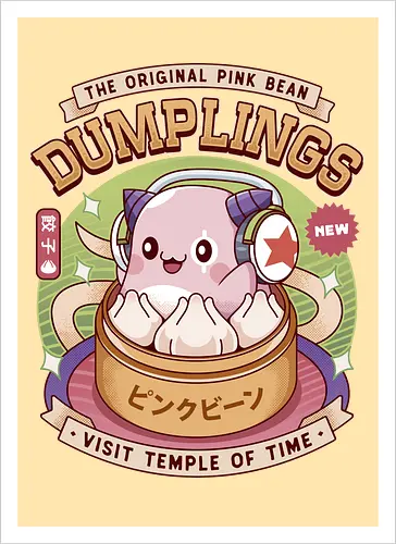 Pink Bean Dumplings Vintage