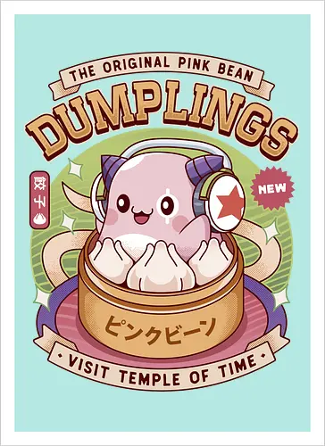 Pink Bean Dumplings Vintage