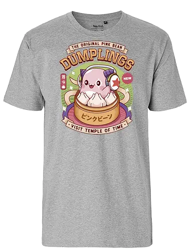 Pink Bean Dumplings Vintage - maple, pink bean, maplestory 2, maple, slime, yeti, mushroom, kawaii, anime, chibi, nostalgia, video game, gaming, gamer, zakum helm - Fairtrade T-Shirt