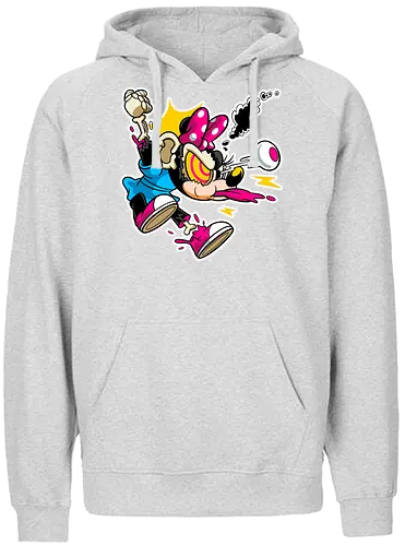 Freaky Explodierte Mäusedame - Cartoon Horror Underground - freaky explodierte Mäusedame Art, Cartoon Horror Underground, ikonische Mäusedame dunkles Shirt, Horror Cartoon rosa Schleife, Punk Mäusedame Cartoon, alternative Cartoon Shirt, dunkle Retro Mäusedame Art, Minnie Mouse, Minnie horror, Mäusedame Auge hervorquellend Art, dunkles Pop Art Mäusedame, alternative Mäusedame Streetwear, verrückte Cartoon Mode, rosa Skelett Maus Art, Underground dunkles Geek, Horror Nostalgie Cartoon, Minnie freaky, chaotischer bunter Cartoon - Fairtrade Hoodie
