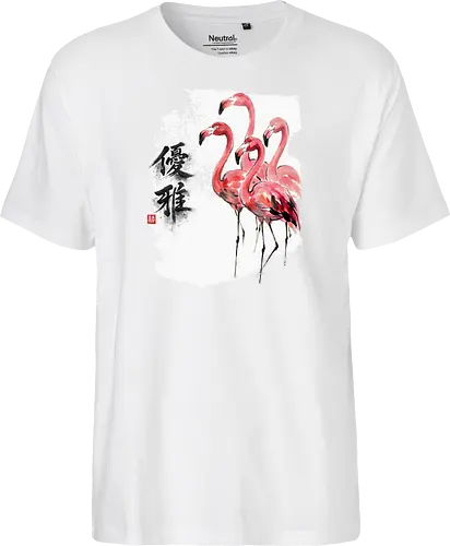 Flamingos – Japanischer Zen Aquarellstil