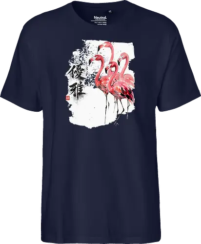 Flamingos – Japanischer Zen Aquarellstil