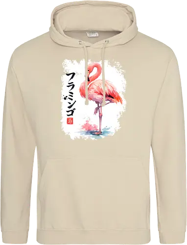 Flamingo – Japanische Sumi-e Aquarellkunst