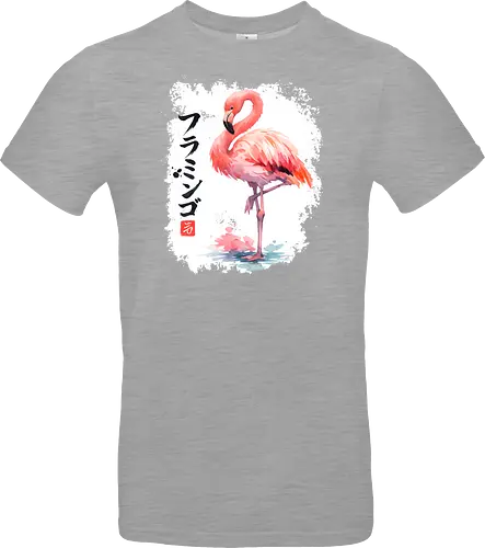 Flamingo – Japanische Sumi-e Aquarellkunst