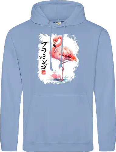 Flamingo – Japanische Sumi-e Aquarellkunst