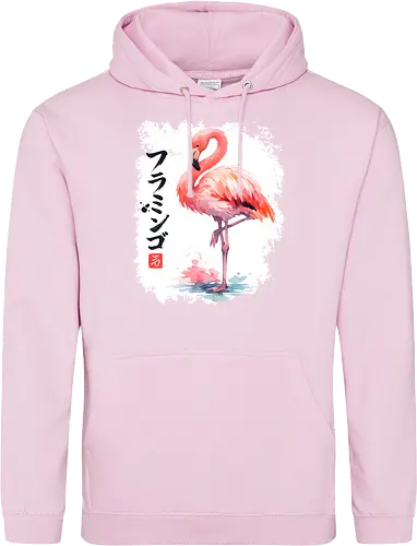 Flamingo – Japanische Sumi-e Aquarellkunst