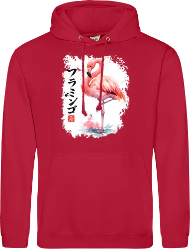 Flamingo – Japanische Sumi-e Aquarellkunst