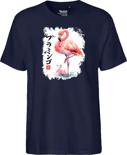 Flamingo – Japanische Sumi-e Aquarellkunst