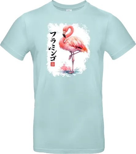 Flamingo – Japanische Sumi-e Aquarellkunst