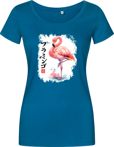 Flamingo – Japanische Sumi-e Aquarellkunst