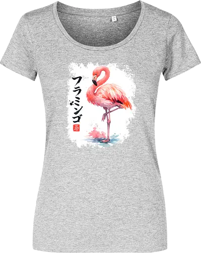 Flamingo – Japanische Sumi-e Aquarellkunst