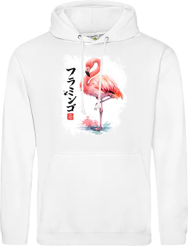 Flamingo – Japanische Sumi-e Aquarellkunst