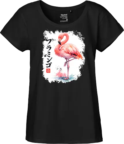 Flamingo – Japanische Sumi-e Aquarellkunst