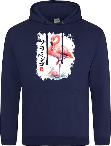 Flamingo – Japanische Sumi-e Aquarellkunst