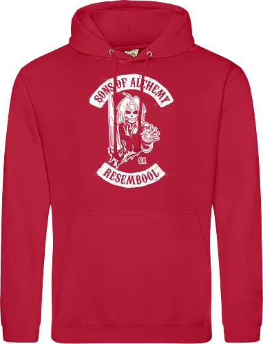 Vintage Biker Club Abzeichen mit Skelett Alchemist - Vintage Anime Druck, exklusives Rebell Design, Vintage Patch Shirt, Geek Biker Kunst, Alchemie Anime Druck, Nerd Biker Design, Premium Vintage Shirt, Vintage Biker Club Abzeichen, Fullmetal Alchemist, Sons of Anarchy, Edward Elric, FMA Brotherhood, Resembool, mashup anime, Sons of Alchemy, Skelett Alchemist Kunst, Anime Biker Patch, Vintage schwarz weiß Design, Rebell Club Druck, Anime Motorrad Kunst, Skelett Alchemie Design, Biker Geek Shirt - Standard Hoodie