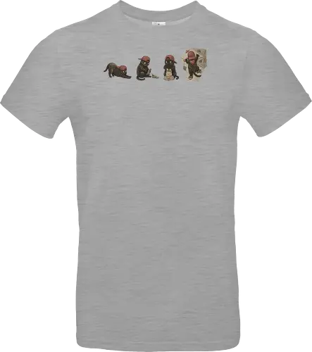 Schwarze Kletterkatze – Lustiges Katzenmotiv für Katzenfans - Schwarze Katze, Kletterkatze, Katze, Katzenliebhaber, Katzenmotiv, Lustige Katze, Katzen Geschenk, Halloween Katze, Schwarzer Kater, Haustier, Niedliche Katze, Tiermotiv, Katzen Design, Katzenkunst, Geek Style - Standard T-Shirt