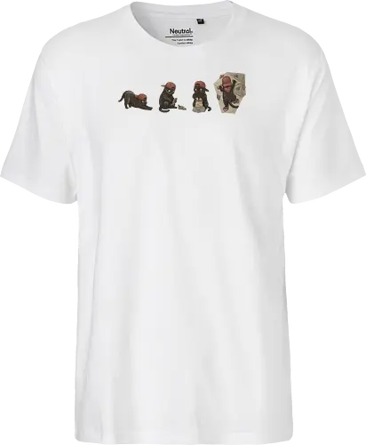 Schwarze Kletterkatze – Lustiges Katzenmotiv für Katzenfans - Schwarze Katze, Kletterkatze, Katze, Katzenliebhaber, Katzenmotiv, Lustige Katze, Katzen Geschenk, Halloween Katze, Schwarzer Kater, Haustier, Niedliche Katze, Tiermotiv, Katzen Design, Katzenkunst, Geek Style - Fairtrade T-Shirt