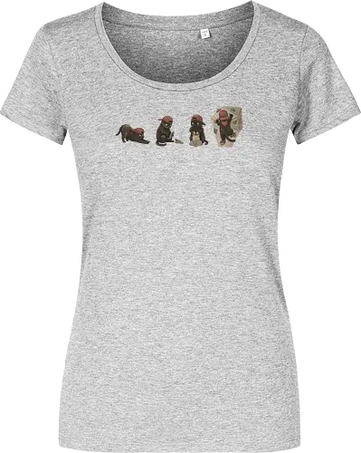 Schwarze Kletterkatze – Lustiges Katzenmotiv für Katzenfans - Schwarze Katze, Kletterkatze, Katze, Katzenliebhaber, Katzenmotiv, Lustige Katze, Katzen Geschenk, Halloween Katze, Schwarzer Kater, Haustier, Niedliche Katze, Tiermotiv, Katzen Design, Katzenkunst, Geek Style - Damen T-Shirt