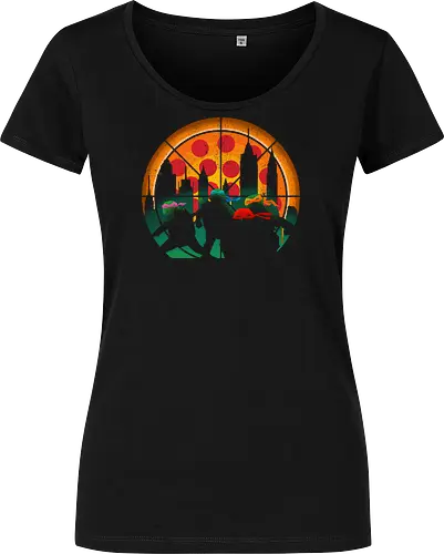 TMNT - Slices of City Adventure - Turtle, 90s, cartoons, donatello, leonardo, master splinter, michelangelo, new york, pizza, raphael, shredder, turtles, movie, pizza lover, tv shows - Damen T-Shirt