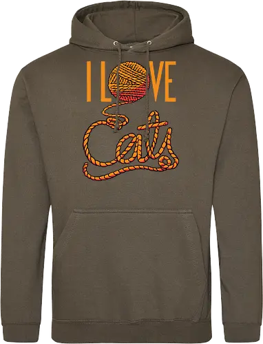 I love cats - Cats, Cat, Cat lover - Standard Hoodie