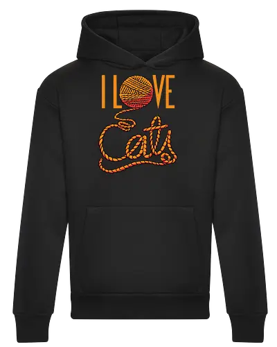 I love cats - Cats, Cat, Cat lover - Heavyweight Hoodie