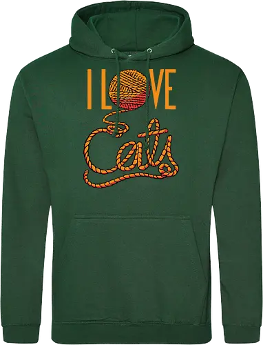 I love cats - Cats, Cat, Cat lover - Standard Hoodie
