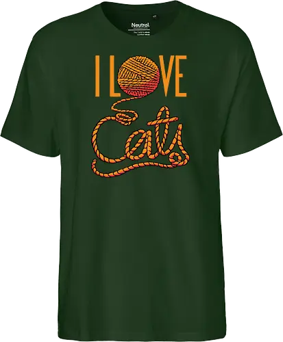 I love cats - Cats, Cat, Cat lover - Fairtrade T-Shirt