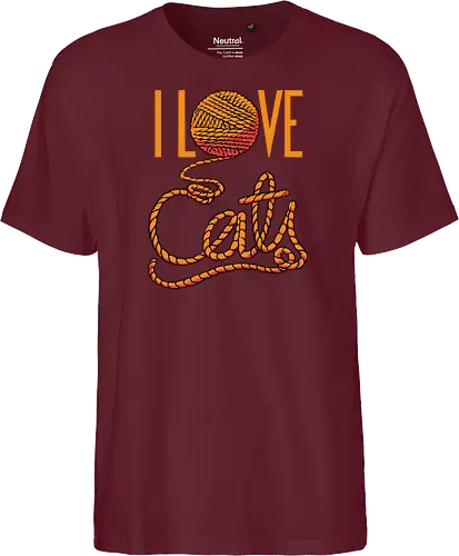 I love cats - Cats, Cat, Cat lover - Fairtrade T-Shirt