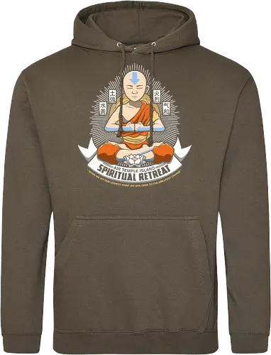 Meditierender Mönch - Spirituelles Vier-Nationen Emblem - meditierender Mönch Emblem, vier Elemente spirituell, Aang, Avatar, Avatar The Last Airbender, Air Temple Island, Katara, Sokka, Toph, Zuko, orientalischer Mönch Kunst, spirituelles Anime Design, Meditation Geek Druck, orientales Emblem Kunst, Mönch meditieren Shirt, vier Nationen Design, exklusiver spiritueller Druck, buddhistischer Geek Kunst, spirituelles Anime Shirt, Premium orientales Design, orangener Mönch Druck, vier Elemente Kanji Kunst, spirituelles Geek Shirt - Standard Hoodie