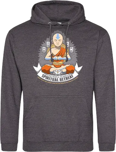 Meditierender Mönch - Spirituelles Vier-Nationen Emblem - meditierender Mönch Emblem, vier Elemente spirituell, Aang, Avatar, Avatar The Last Airbender, Air Temple Island, Katara, Sokka, Toph, Zuko, orientalischer Mönch Kunst, spirituelles Anime Design, Meditation Geek Druck, orientales Emblem Kunst, Mönch meditieren Shirt, vier Nationen Design, exklusiver spiritueller Druck, buddhistischer Geek Kunst, spirituelles Anime Shirt, Premium orientales Design, orangener Mönch Druck, vier Elemente Kanji Kunst, spirituelles Geek Shirt - Standard Hoodie