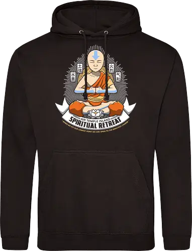 Meditierender Mönch - Spirituelles Vier-Nationen Emblem - meditierender Mönch Emblem, vier Elemente spirituell, Aang, Avatar, Avatar The Last Airbender, Air Temple Island, Katara, Sokka, Toph, Zuko, orientalischer Mönch Kunst, spirituelles Anime Design, Meditation Geek Druck, orientales Emblem Kunst, Mönch meditieren Shirt, vier Nationen Design, exklusiver spiritueller Druck, buddhistischer Geek Kunst, spirituelles Anime Shirt, Premium orientales Design, orangener Mönch Druck, vier Elemente Kanji Kunst, spirituelles Geek Shirt - Standard Hoodie