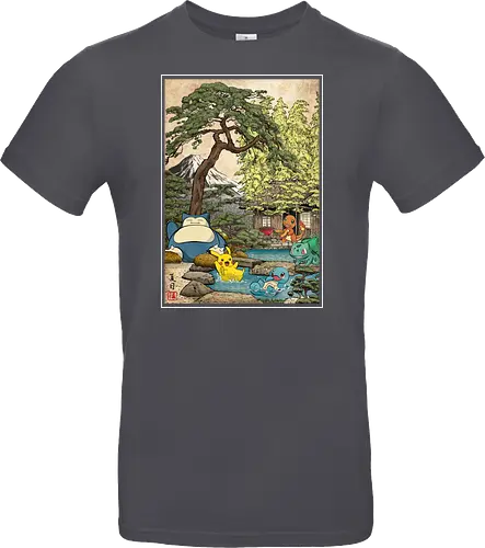Chilling days in Japan - anime, manga, japan, japanese art, video games, ukiyo e, retro, Pocket - Standard T-Shirt
