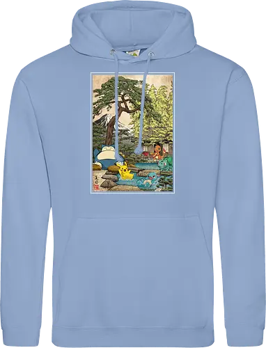 Chilling days in Japan - anime, manga, japan, japanese art, video games, ukiyo e, retro, Pocket - Standard Hoodie