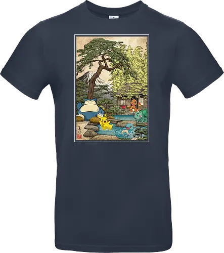 Chilling days in Japan - anime, manga, japan, japanese art, video games, ukiyo e, retro, Pocket - Standard T-Shirt