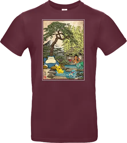 Chilling days in Japan - anime, manga, japan, japanese art, video games, ukiyo e, retro, Pocket - Standard T-Shirt