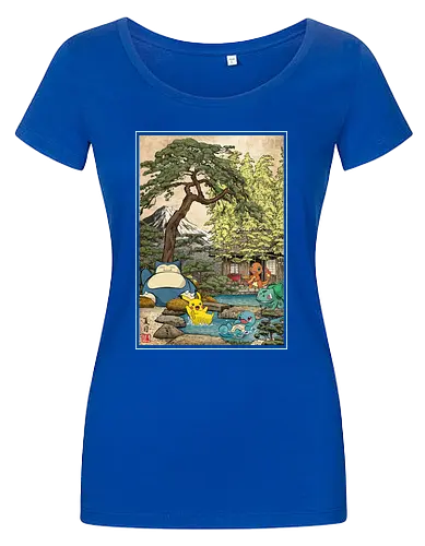 Chilling days in Japan - anime, manga, japan, japanese art, video games, ukiyo e, retro, Pocket - Damen T-Shirt