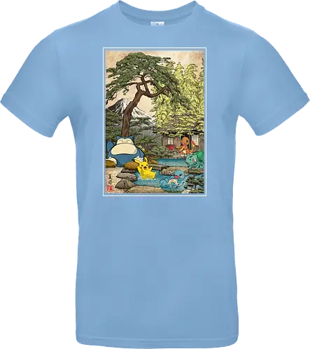 Chilling days in Japan - anime, manga, japan, japanese art, video games, ukiyo e, retro, Pocket - Standard T-Shirt