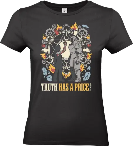 Gate of Truth: The Cost of Alchemy - Elric brothers graphic tee, Gate of Truth apparel, transmutation circle design, dark fantasy anime streetwear, FMAB aesthetic clothing, automail arm graphic, shonen manga fashion, nostalgic anime merch, symbolic otaku tee - Standard T-Shirt (Frauen)